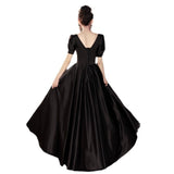 French Black Dingy Bheben Wind At The Runaway Princess Evening Dress Light Luxury Birthday Annual Meeting Presided Over The Graduation Dress HZ0517