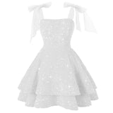 Shiny Liangli Short Back School Festival Dress 2026 Fine Shoulder Belt Short Ball Dresses Bow Cocktail Dress HZ0517