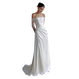 One-Word Shoulder Long-Sleeved Light Wedding Dress 2026 New Temperament Lace Welcome Yarn White Muslin Super Fairy Dress Girl HZ0517