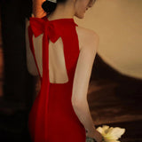 Light Wedding Dress 2026 Spring New Temperament Thin White Simple Welcome Dingy Evening Dress HZ0517
