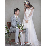 Light Wedding Photography Super Fairy Simple Sen Neat White Thin Exterior Korean Style 2026 New Travel Light Dress HZ0517