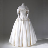 French Word Shoulder Light Wedding Dress 2025 New Temperament Long-Term Vertewn Wedding White Bride Welcome Yarn Dress HZ0517