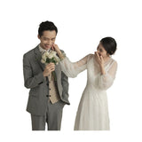 2026 Bride's New Exterior Out Of The Syarsen Family Travel Shot Super Fairy Simple Tail White Thin And Light Wedding Dress HZ0517