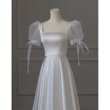 French Evening Dress 2026 New Temperament Banquet White Sedley Light Wedding Wedding Certificate Can Wear Dress Women HZ0517