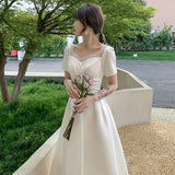 Sing Noodle Wedding Dress 2026 New Temperament French Light Wedding Dress Simple Travel White Wedding Dress Can Usually Wear Women HZ0517