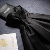 Evening Dress Female Banquet Breasts Host Performance Temperament Vertiny Retro Black Dress Birthday Wedding Dress HZ0517