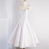 French Hepburn Light Wedding Dress Vertebree Vertebree Feast White Dress Light Luxury Sling Retro Dress Woman HZ0517