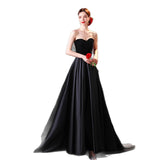 Temperament Black Birthday Dinner Annual Meeting Solo Recitation Host Wedding Dress HZ0517