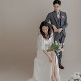 French-Style Fascling Light Wedding Dress 2026 New Bridal Small Temperament Welcome To Go Out Yarn Small Tail White Dress HZ0517