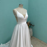 Slinged Ribbon Denoodle Wedding Dress 2026 Spring New Tiktok Simple Wedding Dress HZ0517