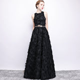 2026 New Black Banquet Evening Dress Female Long Elegant Party Host Dress Dress Dress Temperament High-End HZ0517