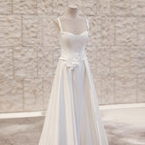 French Light Wedding Dress 2026 Spring New Simple Dens Gason Yarn Temperament White Tail Dress HZ0517
