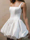 Light Wedding Dress Ding Noodles Simple Shoulders Slings Short Light Luxury Niche Travel To Shoot Super Fairy Fluffy Skirt Daily Dress HZ0517