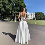 Light Wedding Dress 2026 New Fashion Pure Color Dress Bride Wedding Temperament Elegant Evening Dress HZ0517