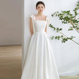 Hanging The License Light Wedding Dress Simple Bride Engagement Dress Daily Can Wear A Yarn Of The French Lawn HZ0517