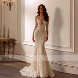 Spring New Fishtail Dress Wedding Dress Detachable Long-Tail Wedding Dress High-End Light Luxury Back Dress HZ0517