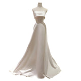 Smear The Breasted And Light Wedding Dress Simple Yarn Wedding Main Yarn Bride Thanking The Banquet To Go Out White Yarn Small Tail Dress HZ0517