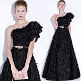 Black Evening Dress Women's 2026 New Banquet Elegance Long Annual Meeting Hosts Evening Atmosphere Dress HZ0517