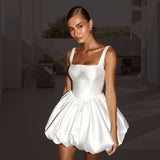 Sling Light Wedding Dress 2026 New French Vertede Skirt Simple Design Birthday Ball Small Dress HZ0517