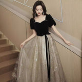 Black Engagement Dress 2026 New Hostess Female Student Graduates In Escape Princess Dress Winter Fashion Dress HZ0517