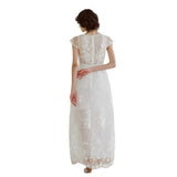 French Light Wedding Dress Bride Morning Robe Girl Shoots Out Yarn Vintage Lace Engagement Dress Registration Small White Dress HZ0517
