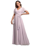 Evening Dress 2026 New Sexy Body Repair V-Neck Chiffon Dress Women's Party Bridesmaid Dress HZ0517