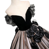 Evening Dress Female High-End Light Luxury Small High-End High-Sense Princess Style Black Graduation Pony Girl HZ0517