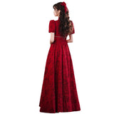 Cheongsam Improved Toasting Bridal Wine Red Engagement Wedding Chinese Style Small Style Banquet Dress HZ0517