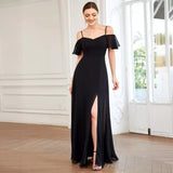 2026 New Bridesmaid Dress Sling Fashion Elegant Temperament Sexy Open Evening Dress HZ0517