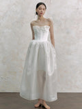 French-Style Fascling Light Wedding Dress Bride High-End Temperament White Yarn Brao Small Pearl Engagement Dress Dress HZ0517