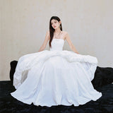 Yun Mengyuan Dance Music Series Wedding Dress 2026 Spring New Smear Sexy Poncho Show Travel Shoot Light Wedding Dress HZ0517