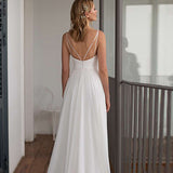 Suspension Deep V Collared Light Wedding Dress 2026 Spring New Small Tail Fashion Simple Travel Host Dress HZ0517