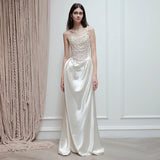 2026 French Brading Evening Dress Bridal Small Extravagant Fascirepe Go Out Yarn Heavy Industry Pearl Light Wedding Dress Dress Dress HZ0517