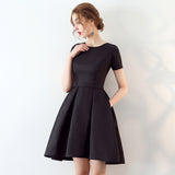 Black Banquet Evening Dress Women Can Usually Wear Short Small Chair Dress Temperament Dress HZ0517