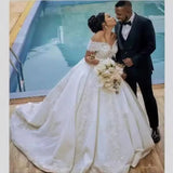 The Main Wedding Dress Shoulder 2026 New Temperament Bridal Wedding Dress Atmosphere Court Wind Tail HZ0517