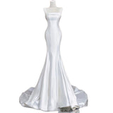 White Densate Brae Wedding Dress Bride 2026 New French Fishtail Evening Dress Twily Twidden Twily Tailed Main Wedding Dress HZ0517
