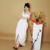 Light Wedding Dress Dress Dress High-End Light Luxury Small Toast Dress Morning Dress Female Bride White Shoulder Dress HZ0517