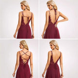 Elegant Evening Dress V-Deleted Long Dresse 2026 New Chiffon Folding Mint Green Bite Dress HZ0517