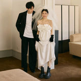 French-Style Fascling Light Wedding Dress New White Sling Dress Wedding Dress HZ0517