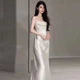 Scenic Light Wedding Dress French White Super Fairy Bosom Yarn 2025 New Summer Lazy Design Dress HZ0517