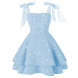 Shiny Liangli Short Back School Festival Dress 2026 Fine Shoulder Belt Short Ball Dresses Bow Cocktail Dress HZ0517