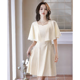 Daily Small Dress Girl Summer Banquet Temperament Light Luxury Small French Fasci Ediaverted Champagne Dress HZ0517