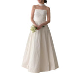 Korean-Style Light Wedding Dress With Simple Light Luxury Niche Travel Engagement Certificate Temperament Evening Dress White Dress HZ0517