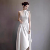 French Temperament Famous High Sense Light Luxury Niche Design Sleeveless Dress Women's Party Dress HZ0517