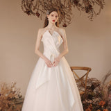 Bride Wedding Light Wedding Dress 2026 New Rice White Densate Engagement Temperament Long Bram Dress Dress Dress Yarn HZ0517