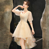 Banquet Evening Dress 2026 New Champagne Color Before The Long High-End Performance Show Fair Year Small Dress Dress HZ0517