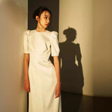 Scensing Light Wedding Dress 2026 Spring New Bridal Simple Temperament Retro Travel Fishtail Banquet Dress HZ0517