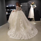 One-Word Shoulder Main Wedding Dress Bride Wedding 2026 New Champagne Style French Court Style Thin Wedding Dress HZ0517