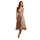 Lide Evening Dress 2026 New Fashion Temperament Suspension Dress Fashion Temperament Evening Dress HZ0517