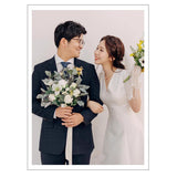 Travel Shot Wedding Dress 2026 New Korean Version Of V-Necked Dens, Simple Body-To-Marriage Small Banquet Evening Dress Woman HZ0517